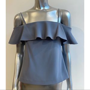 THEORY Off-The-Shoulder Ruffle Top